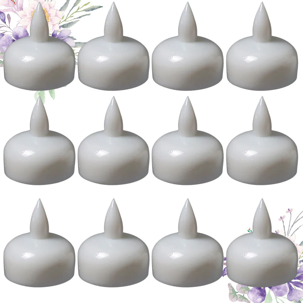 12Pcs Waterproof Floating Lights LED Flameless Battery Operated Smoke Free for Pool Pond Garden Wedding Party Decoration view 6