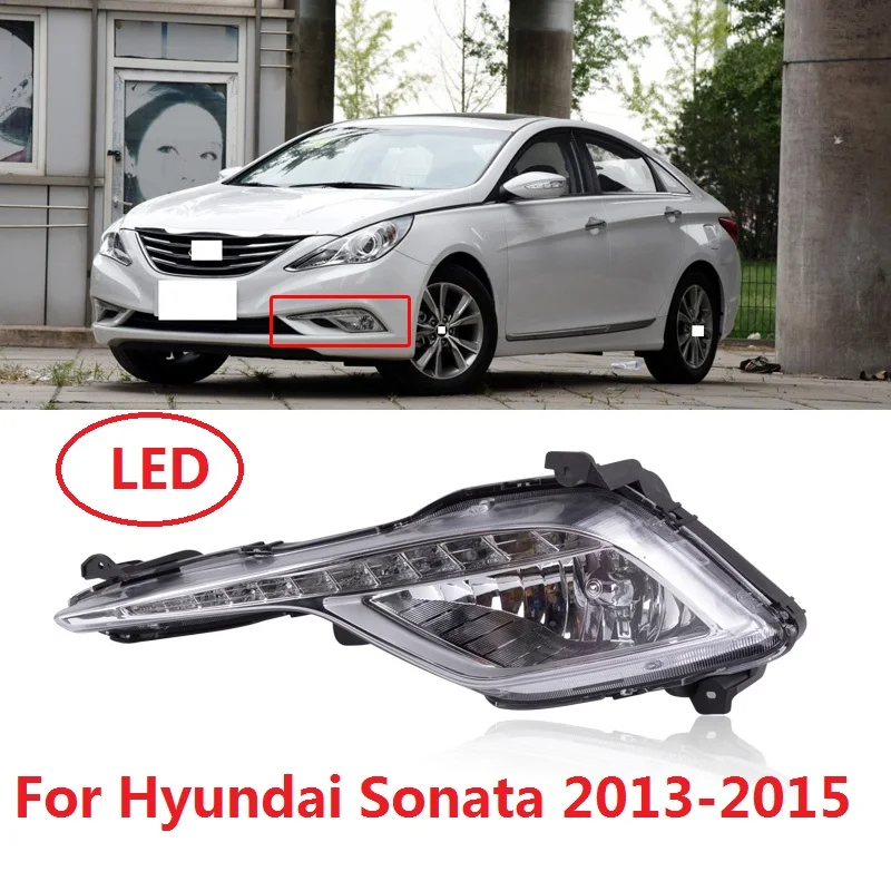 CAPQX Front Bumper LED FogLight Fog Light Fog Lamp Replacement Foglamp Runnight light For Hyundai Sonata 2013 2014 2015