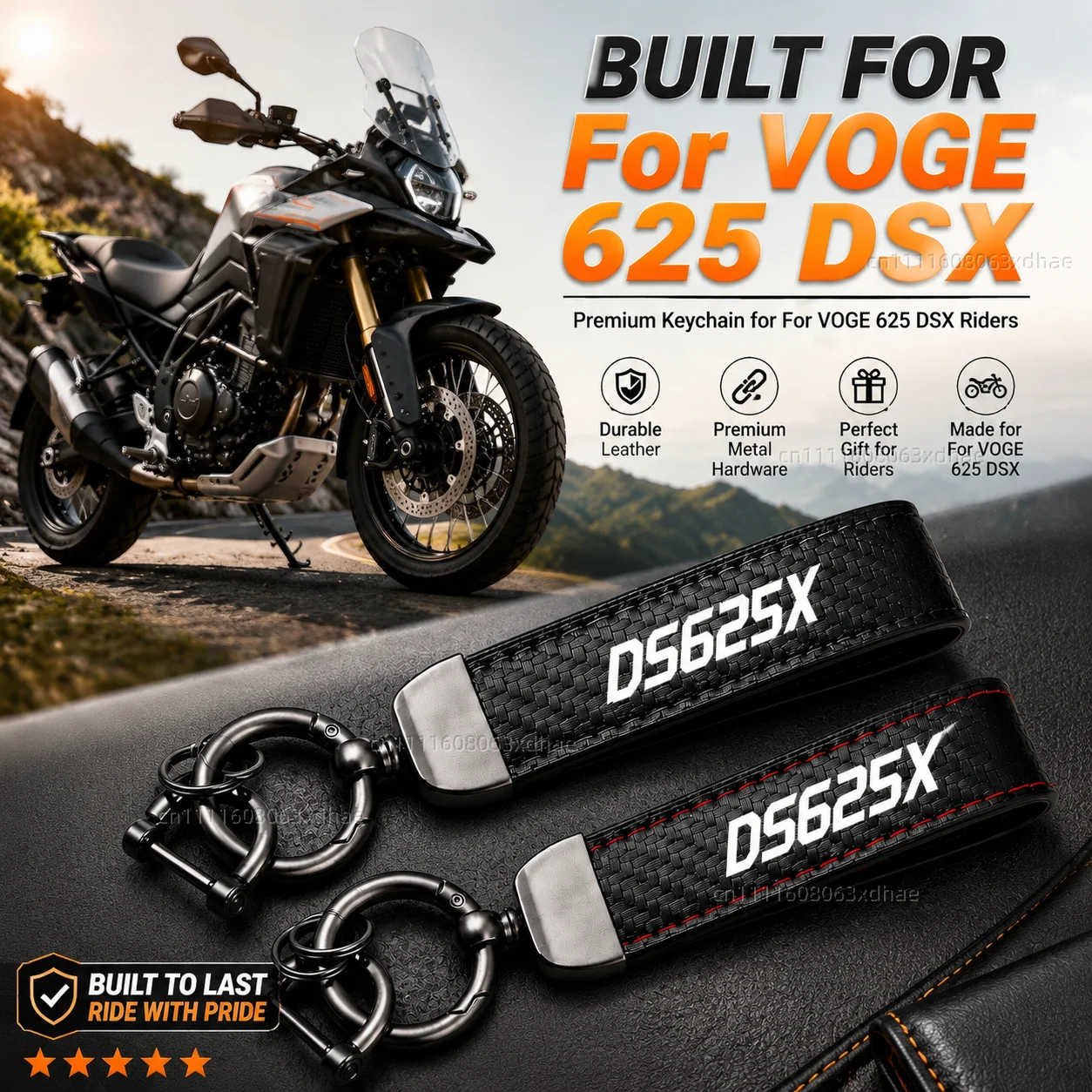 High-Grade Leather Motorcycle Keychain Holder Keyring Accessories For VOGE 625 DSX DSX625 DS 625X