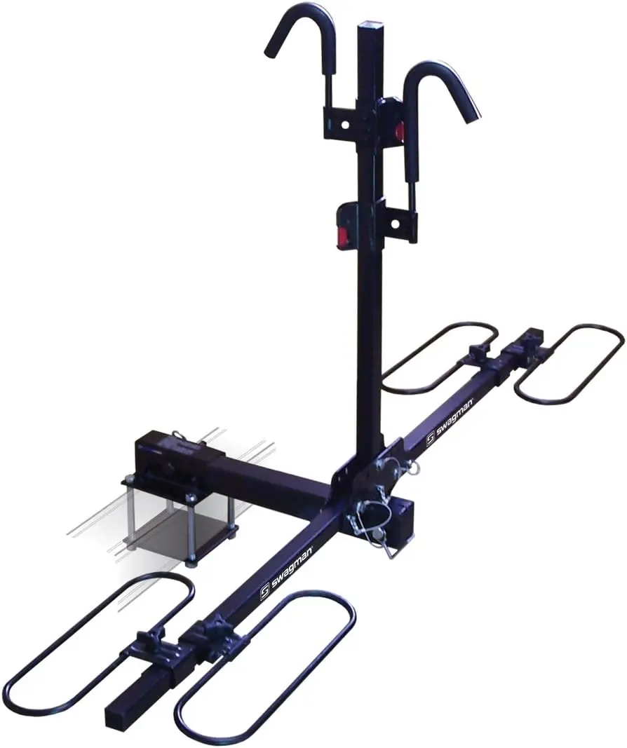 Bicycle Carrier TRAVELER XC2 RV Approved Hitch Mount Bike Rack , Black