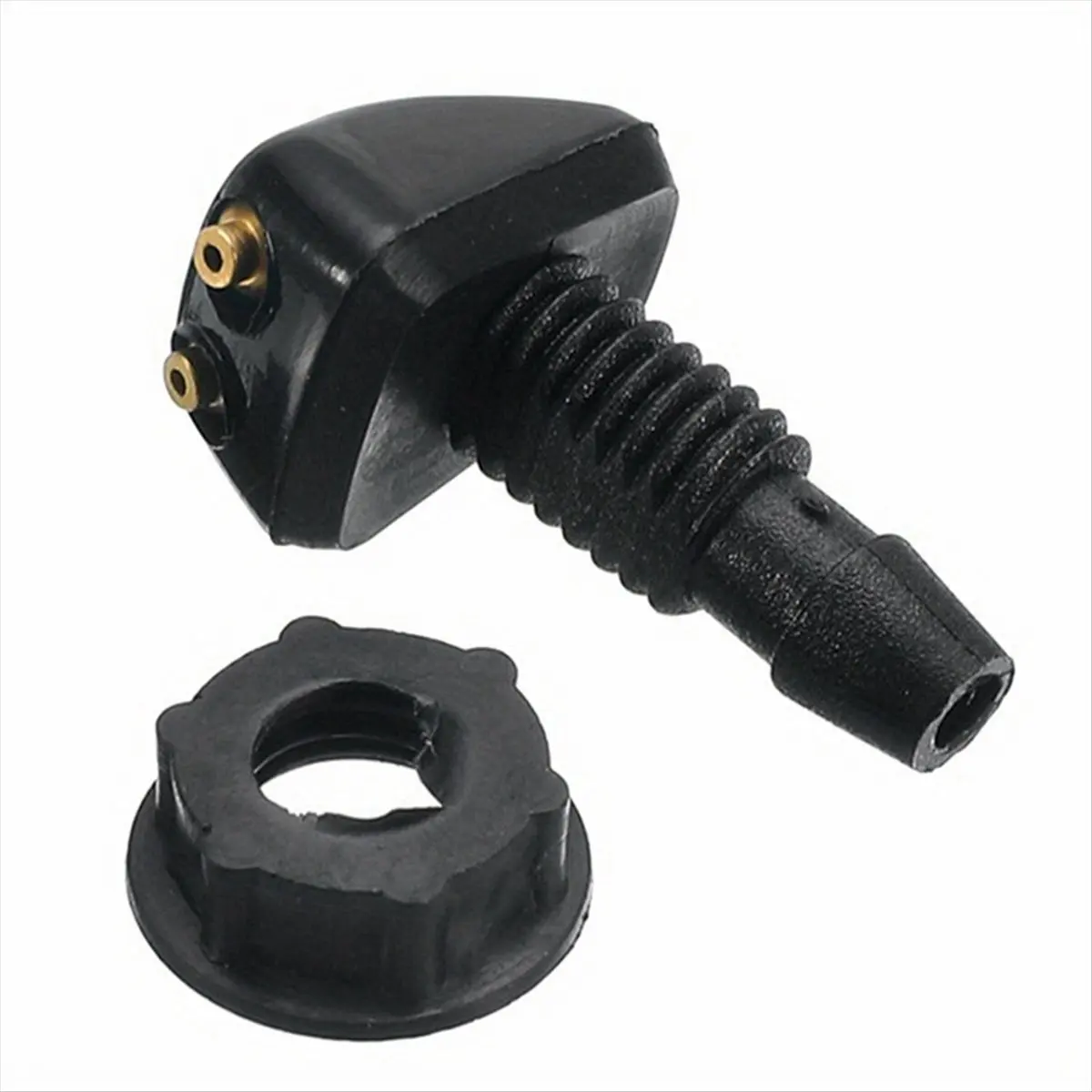 #65D Car Front Windshield Universal Washer Wiper Water Spray Nozzle,Car Water Spray Nozzle,(Black)