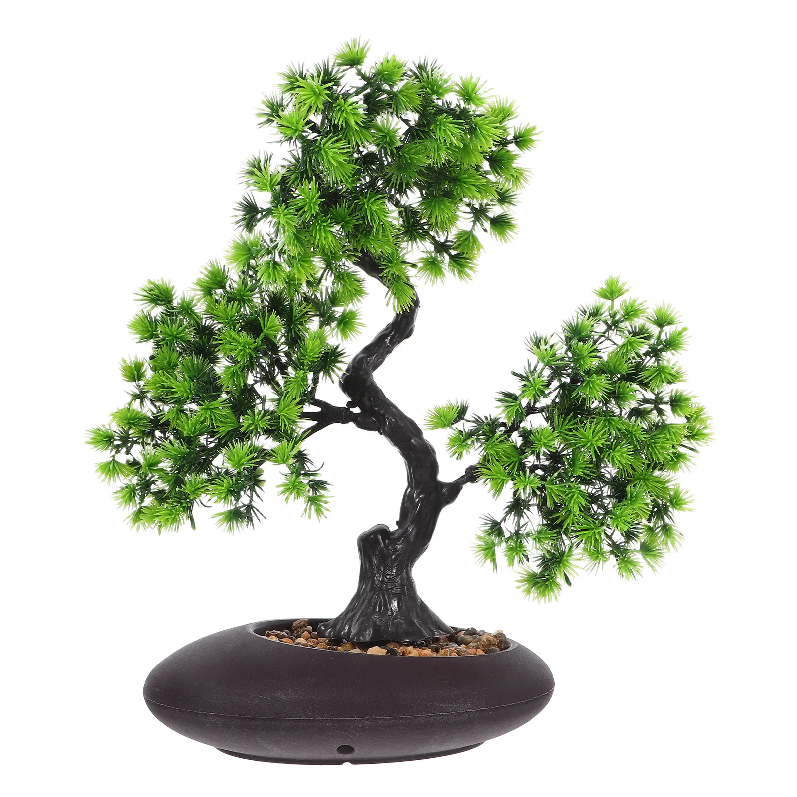 

Artificial Bonsai Tree Realistic Simulation Pine Plant Desktop Decorative Indoor Home Office Ornament Faux Fake Bonsai