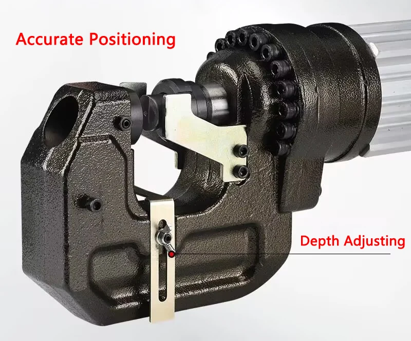 Máquina de perfuração hidráulica elétrica MIP-25 aço/placa de ferro cobre placa de alumínio ângulo aço/canal perfurador de aço grosso 10mm