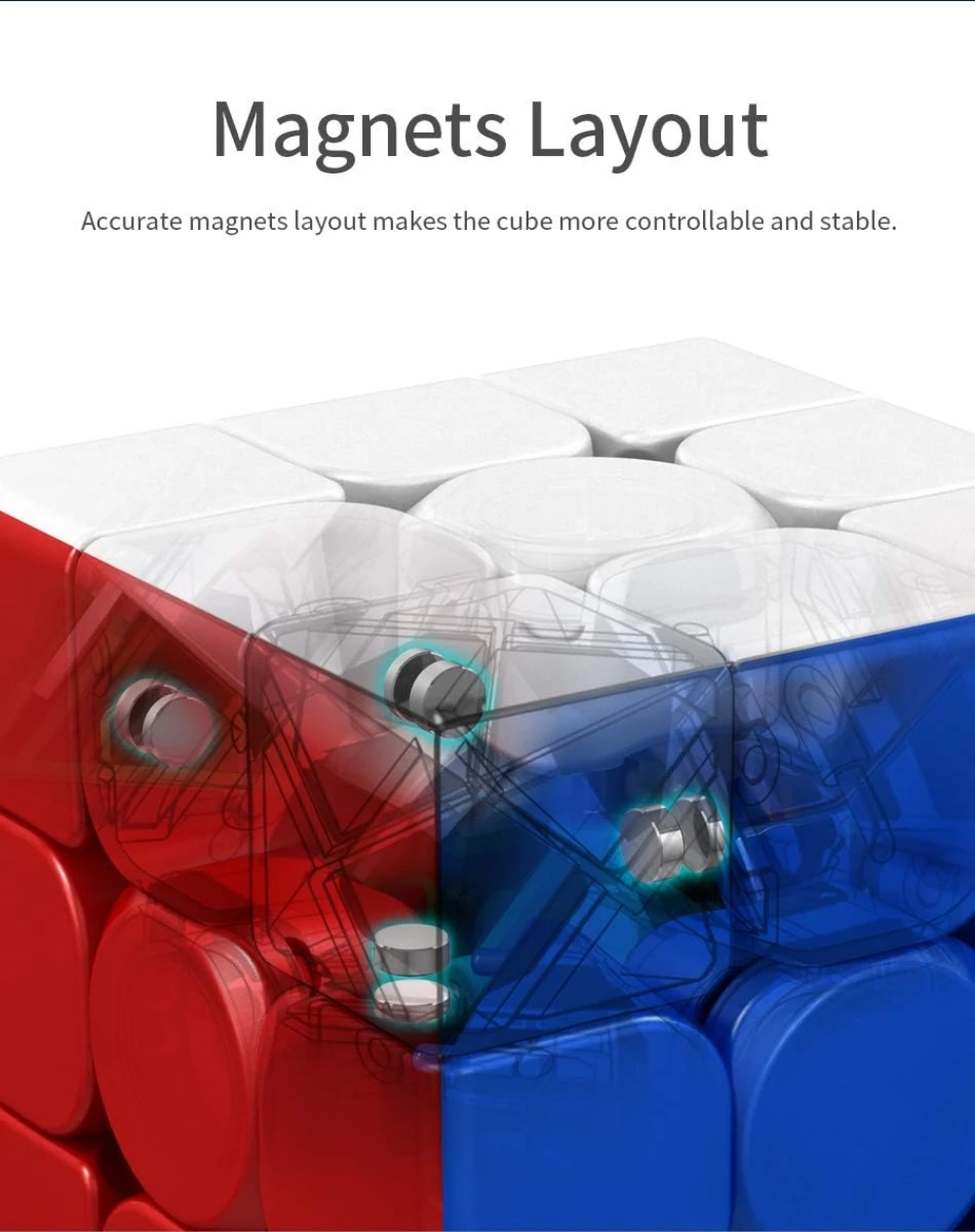 Moyu Meilong M Magnetic 4 M 4x4x4 Magnetyczna magiczna kostka profesjonalna 4x4 Gładka kostka prędkości bez naklejek Trwałe puzzle 3D Zabawki