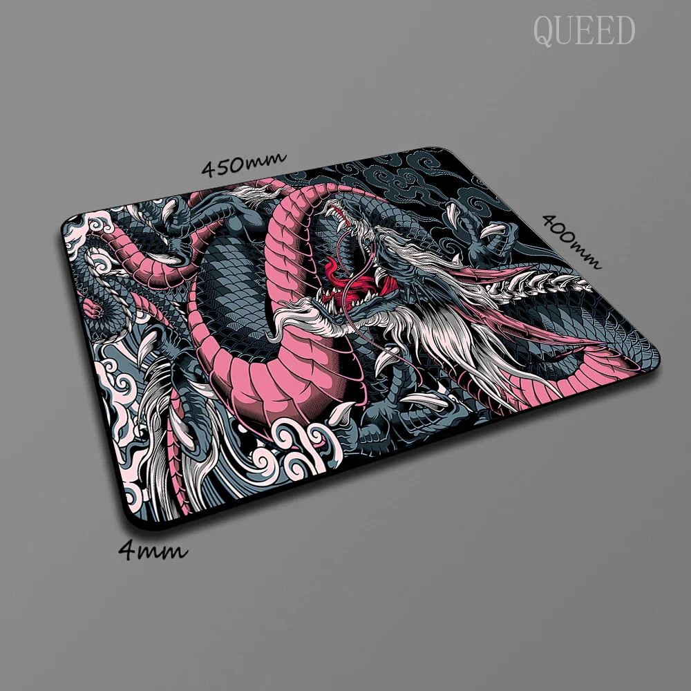 Dragon Gamer 100% Waterproof Mousepad Pc Accessories Keyboard Pads Gaming Speed Desk Mat Rubber Locked Edge Mouse Mats 40x45cm