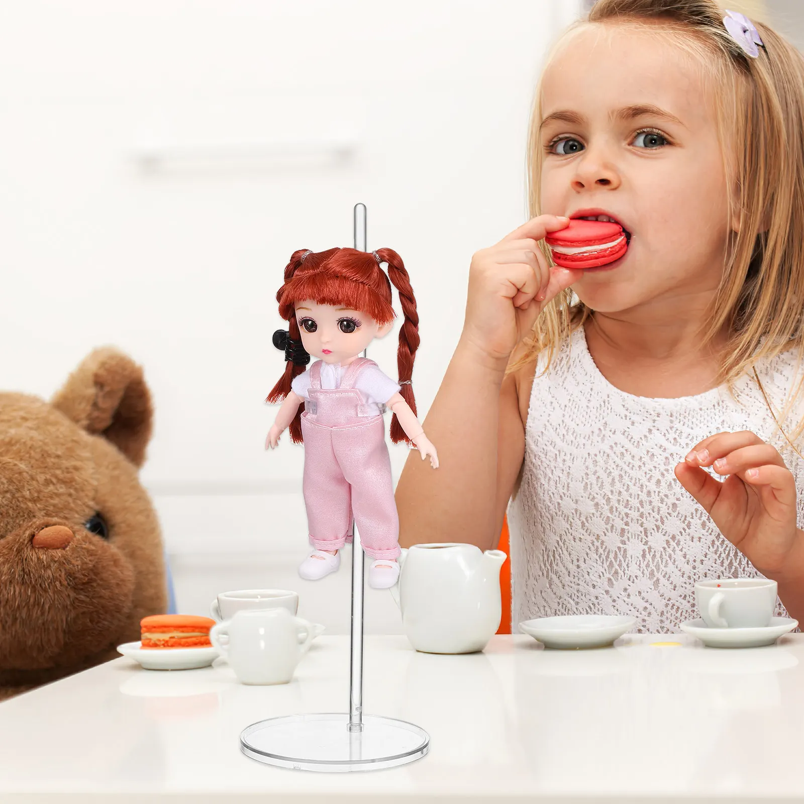 

Набор из 12 прозрачных мини-подставок с регулируемой высотой и широким основанием для демонстрации фигурок, хранения и креативных подарков