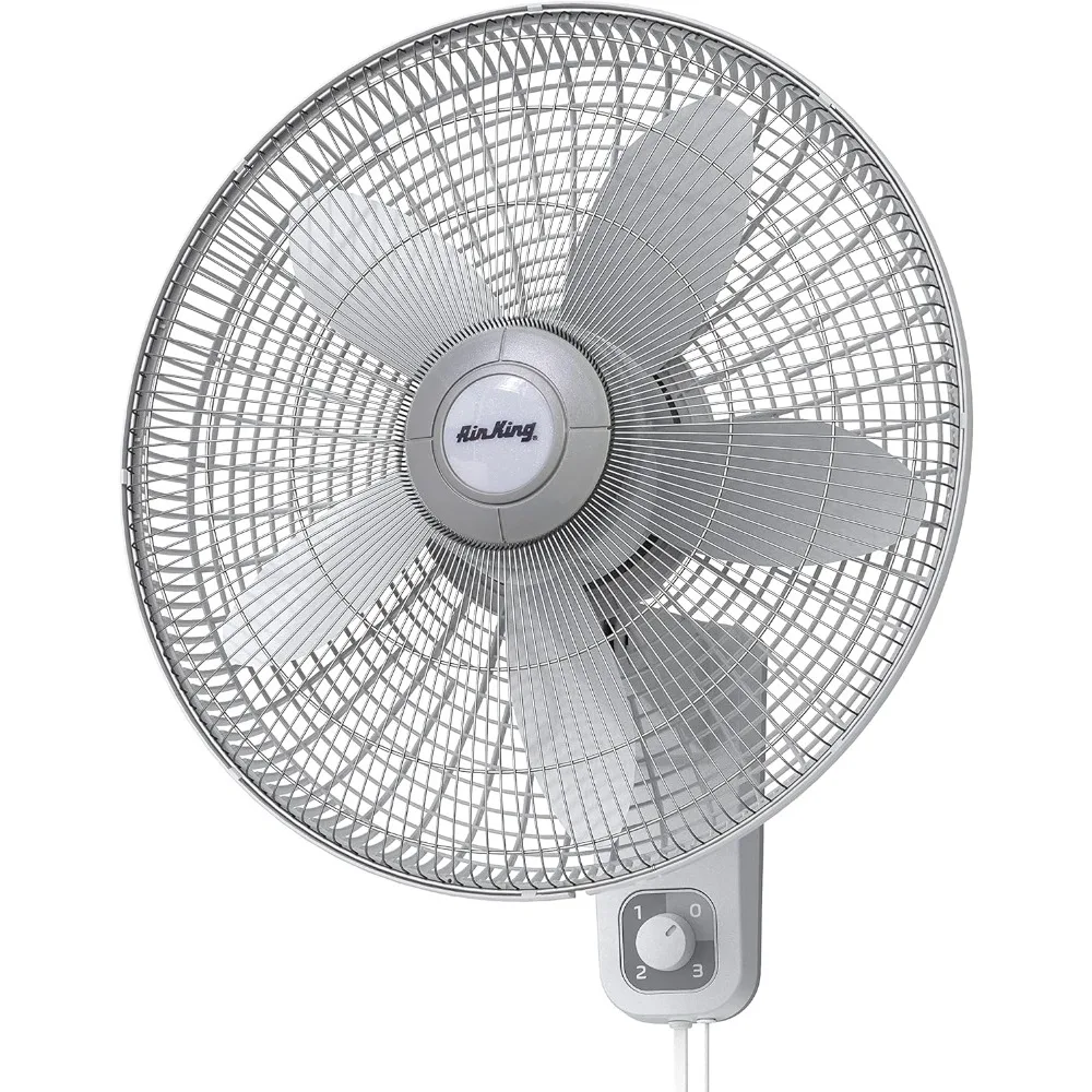 

Commercial Grade Oscillating Wall Mount Fan,18-Inch,White,3-Speed,permanently lubricated,permanent split capacitor motor