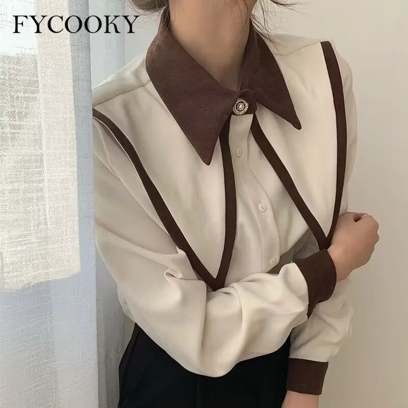 

Spring and Autumn Shirts Women 2026 New Fashion Design Niche Long Sleeve Tops Office Lady Loose Blouse Woman