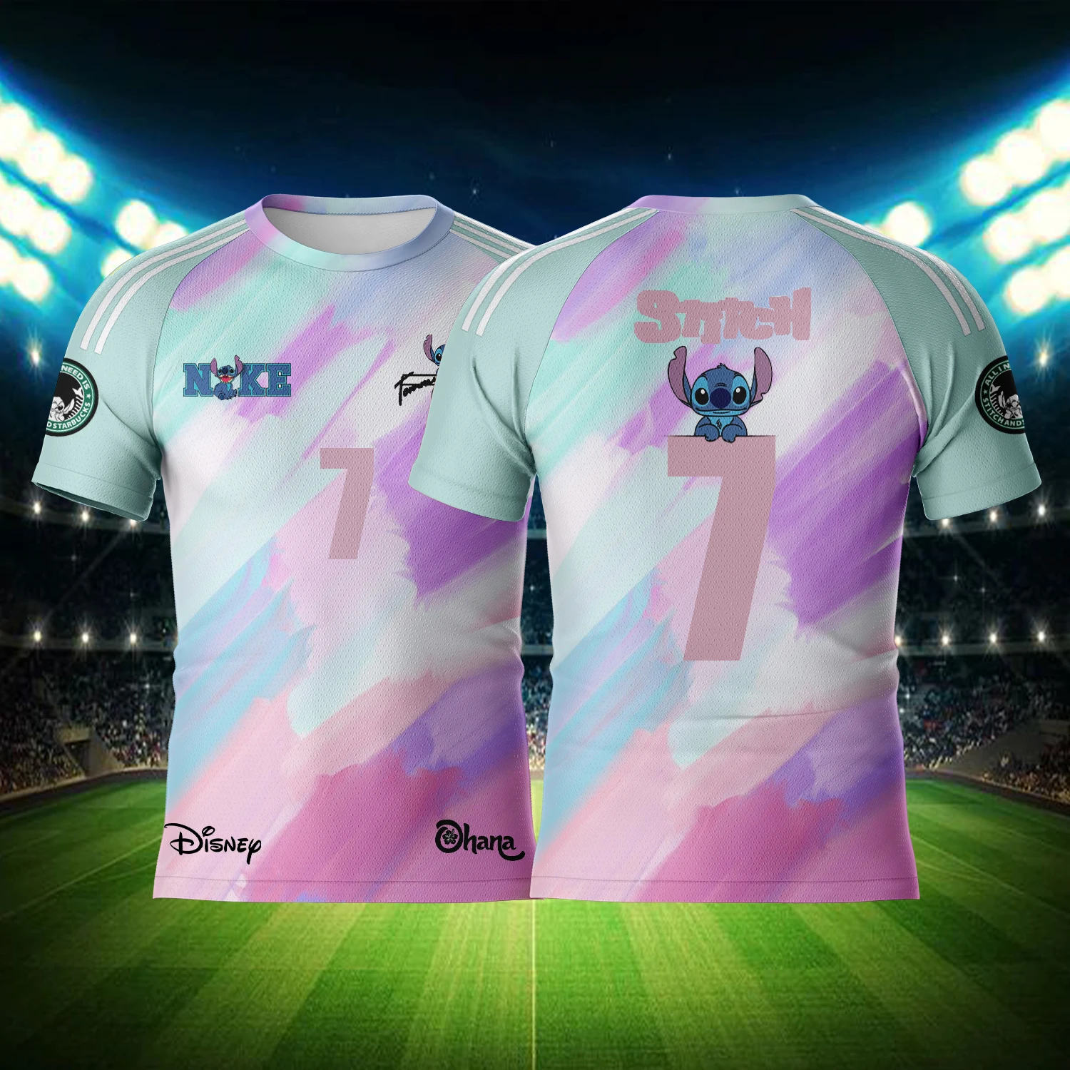 2024 New Stitch Jersey Commemorative Edition Children\'s T-Shirt 3D Printing Football Training Shirt Girl Clothes Girls Kids Tops