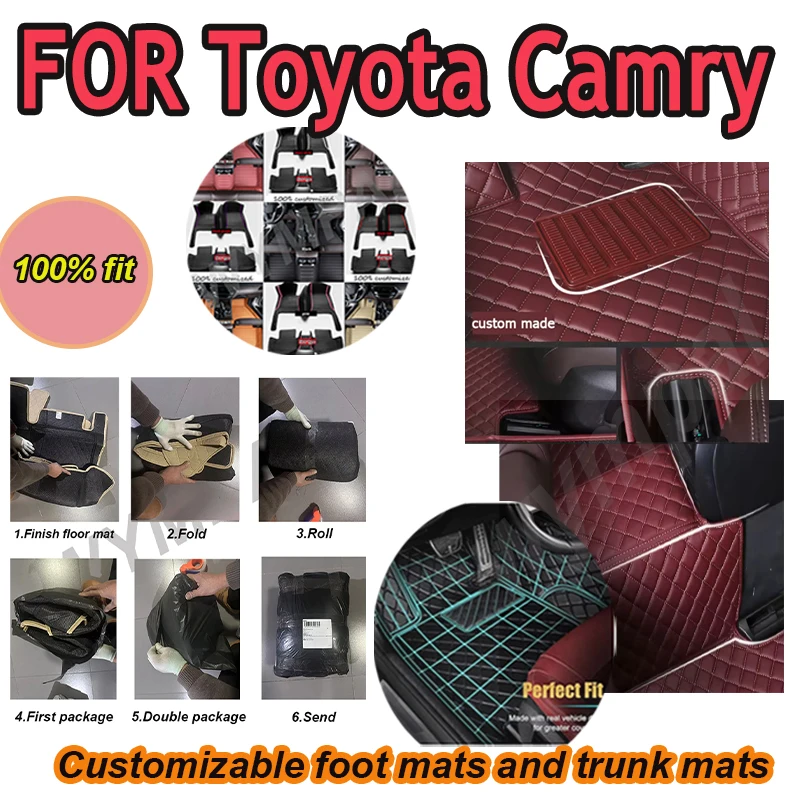 

LUXURY Car Mats For Toyota Camry Daihatsu Altis XV30 2002~2006 Durable Carpet Rugs Leather Floor Mat