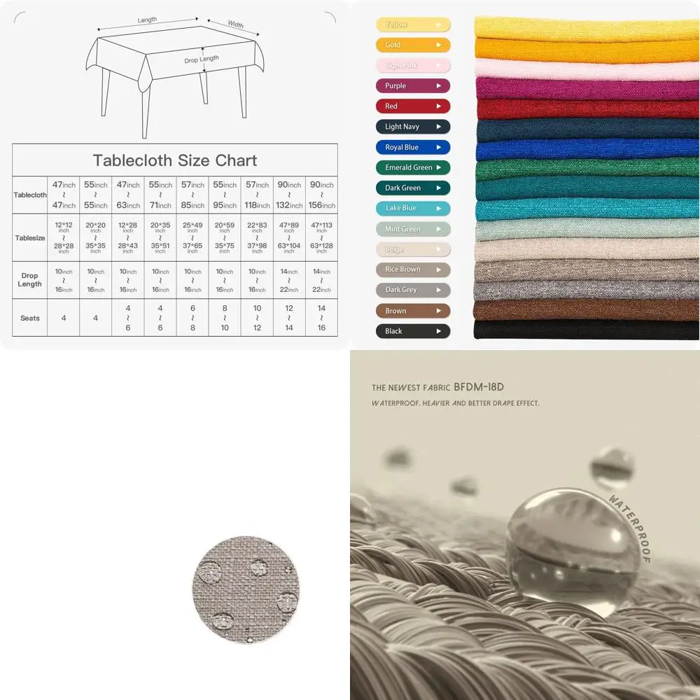 

Моющаяся и водонепроницаемая скатерть бежевого цвета, 57x118 дюймов, для столовой, вечеринок, кухни, свадеб и мероприятий на открытом воздухе