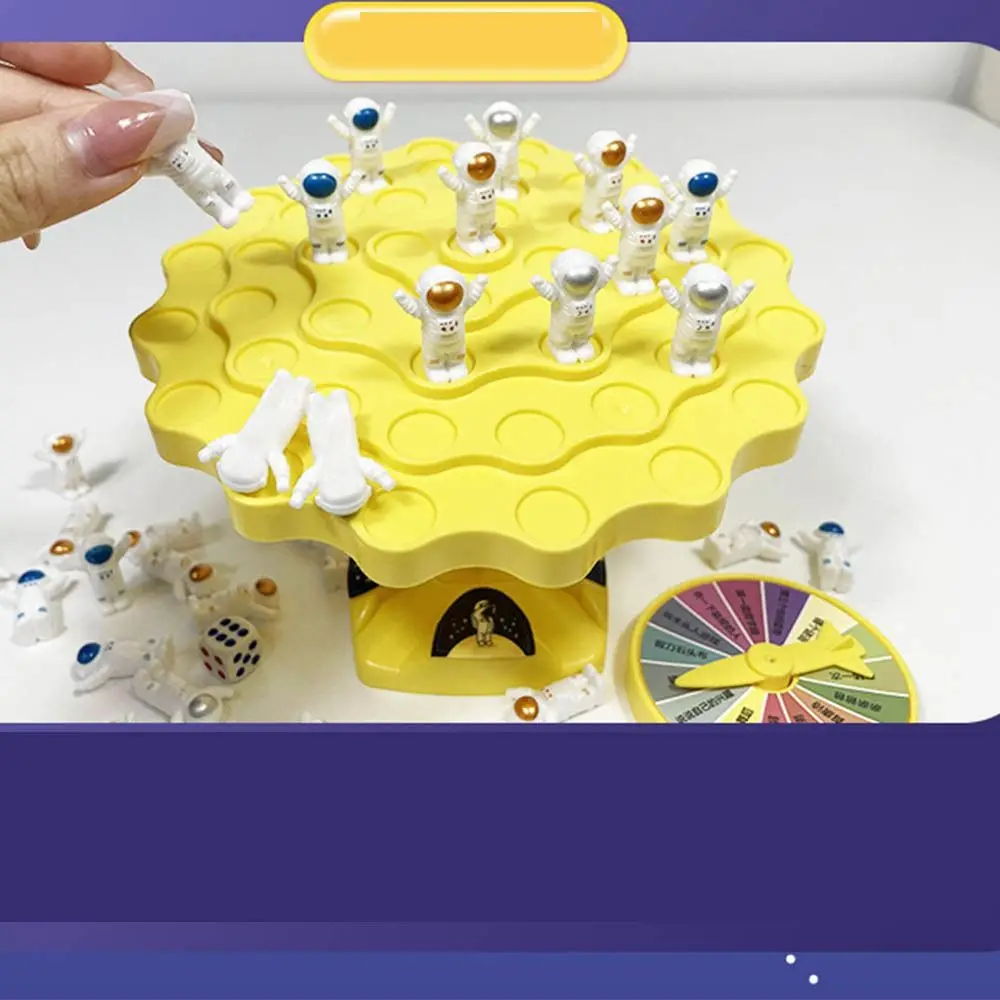 Juguete de matemáticas Montessori de plástico apilable, juego de mesa de interacción de astronauta, equilibrio de matemáticas, interacción entre padres e hijos