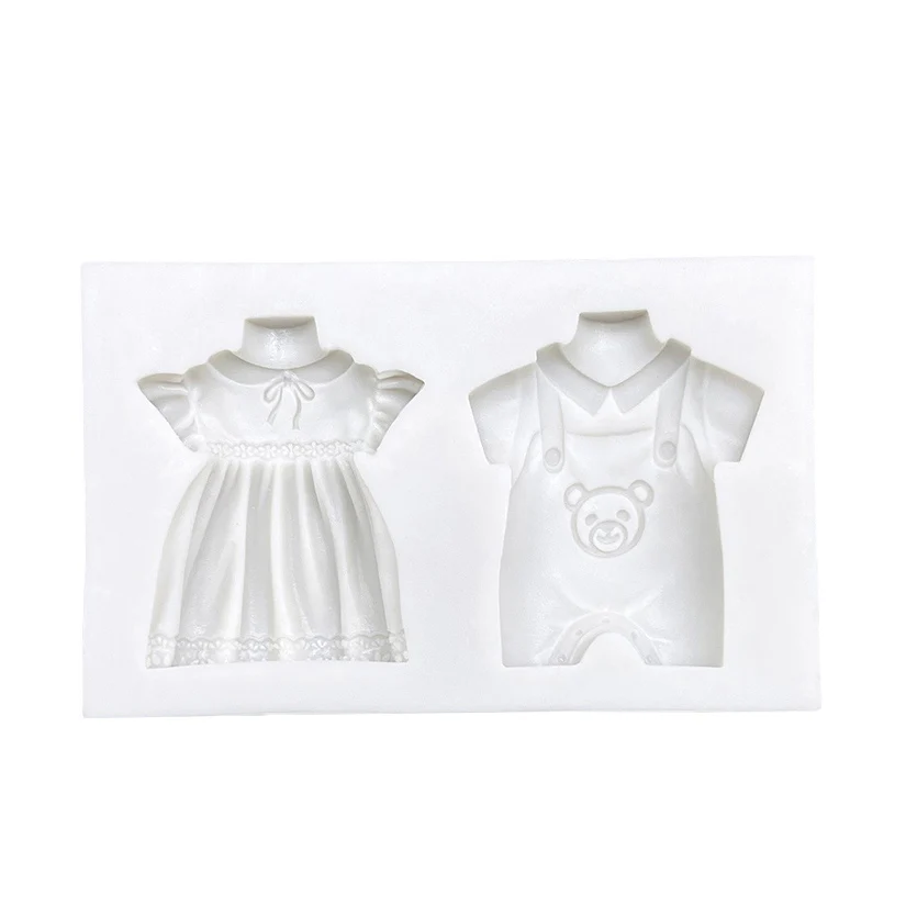 Baby Clothe Skirt Silicone Mold Sugarcraft Chocolate Cupcake Baking Mold Resin Fondant Cake Decorating Tools