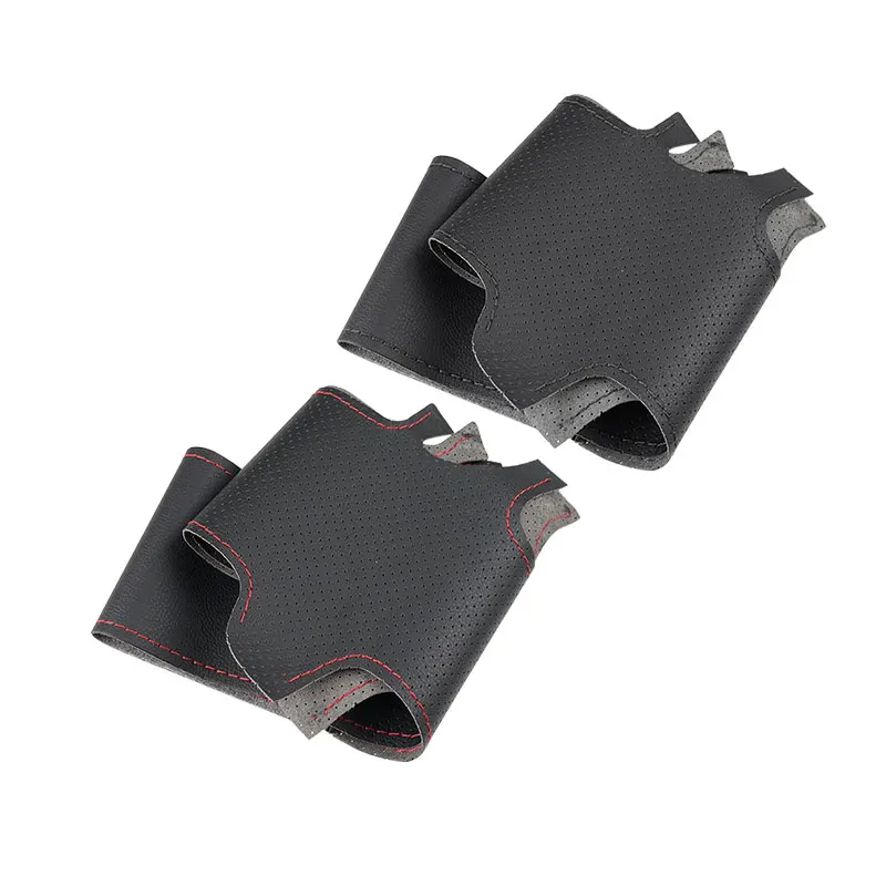 Braids on Car Steering Wheel Hand Sewing Perforated Microfiber Leather Cover Inner Trim For Peugeot 3008 4008 2017 2018 508 2019 - view 2