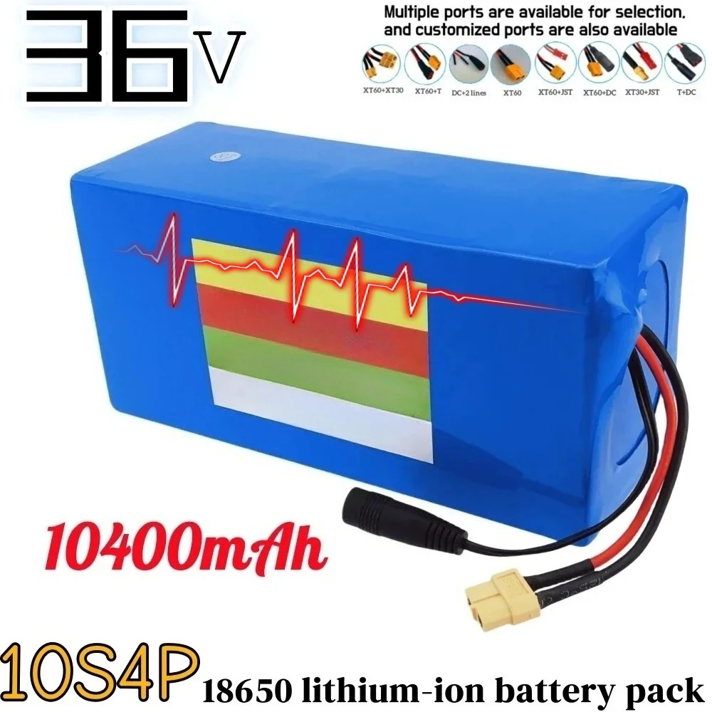 

100% новый аккумулятор 36 В 10400 мАч 18650 10S4P аккумулятор 36 В 10,4 Ач аккумулятор для скутера с BMS