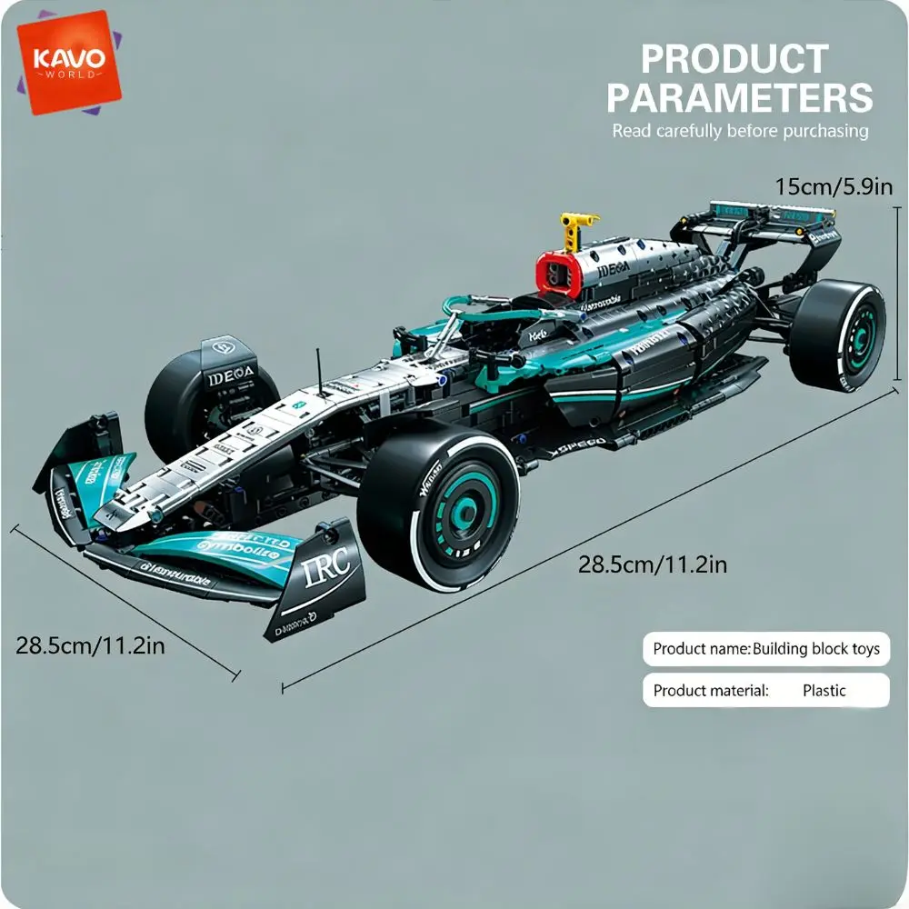 KAVOWORLD 1:8 Large Scale DIY Racing Car Building Bricks Model Static Assembly Car Model for Boys Teens Birthday Christmas Gifts image 3