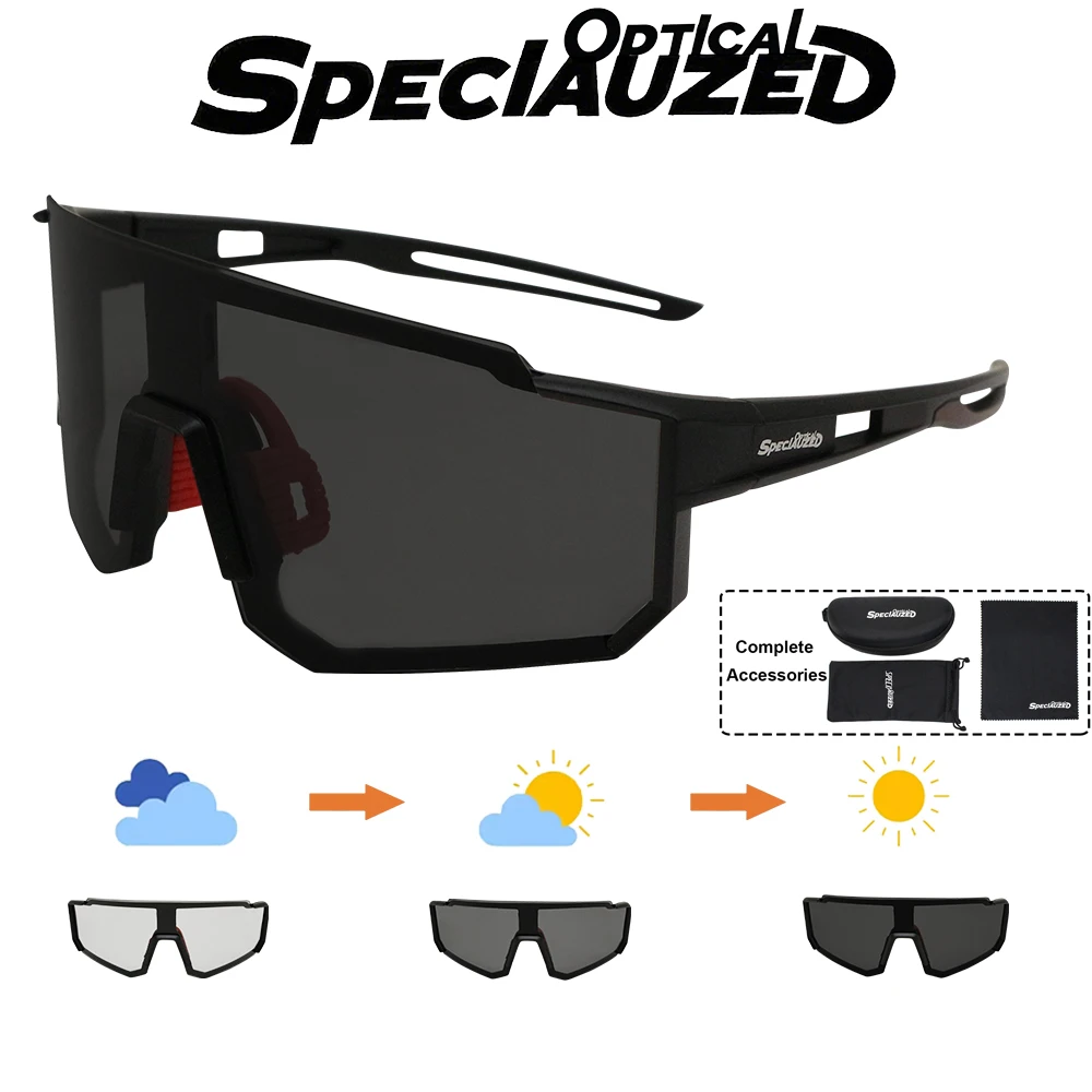 AliExpress Photochromic Cycling Glasses Men Women UV400 Mountain Bike Sunglasses MTB Bicycle Riding Baseball Sport Goggles