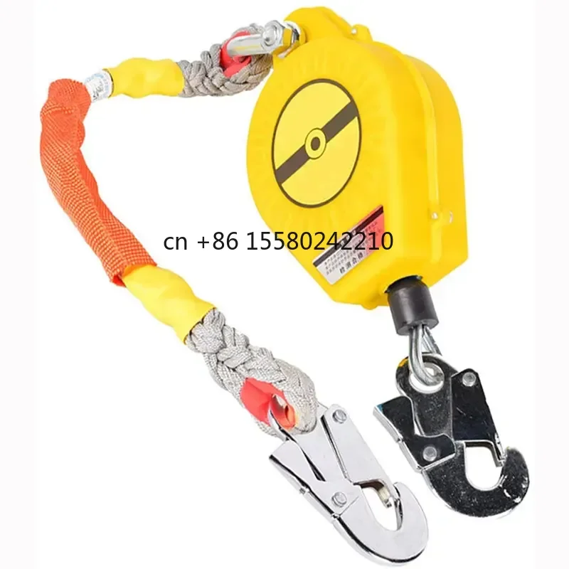for Self Retracting Lifeline Fall Arrest Lineman Safety Belt Harness Light Weight Retractable 5m