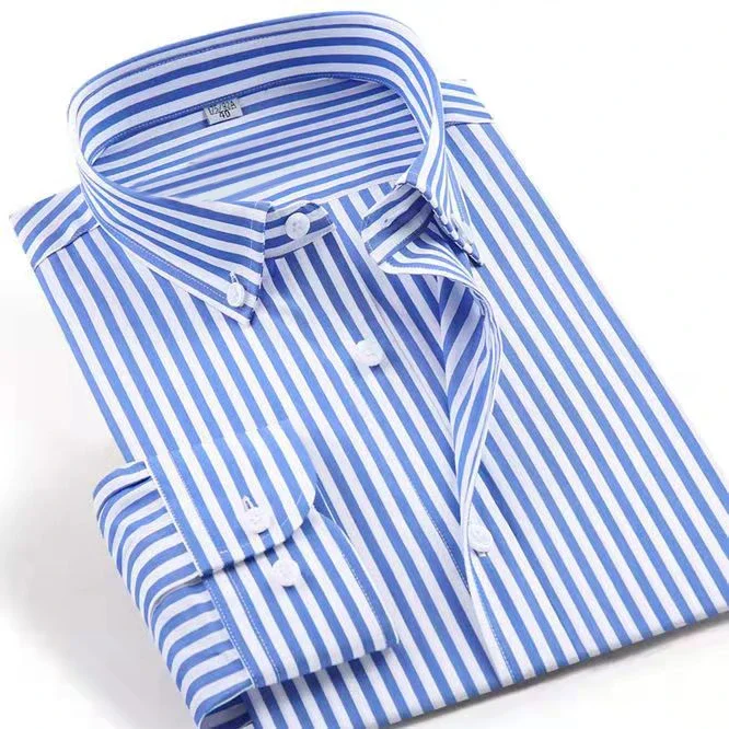 Custom Wholesale Polyester or 100% Cotton mens formal long sleeve homme printing plain Solid Casual business dress shirts