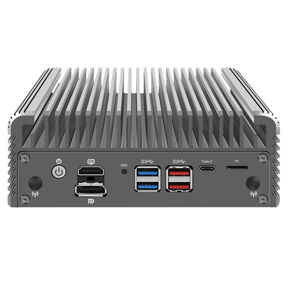 I226-V, 6 LAN, 2.5G Firewall Router ke-13 Gen Intel i7 1355U i5 1335U Mini PC 2xDDR5 HDMI DP tipe-c 3x4K pfSense Proxmox