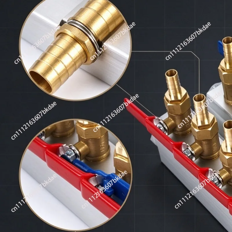 Special Double-Row Water Manifold for Injection Molding Machines,1' Ball Valve Cooling Water Distributor, Mold Flow Manifold