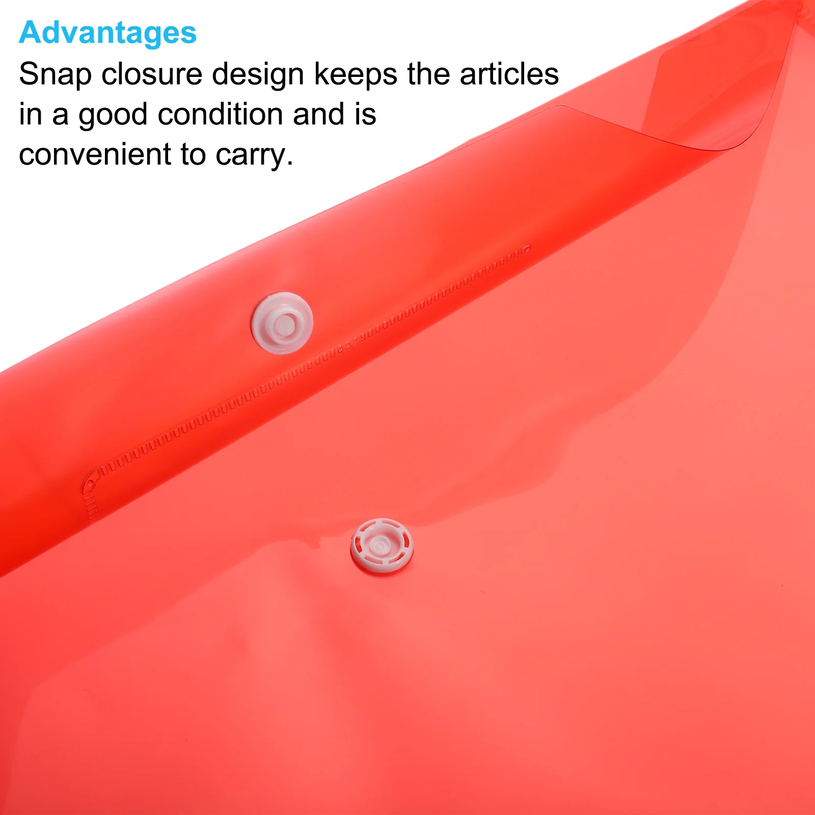 10/20Pcs A4 File Folders Plastic Envelopes Folder with Snap Closure Documents Organizer for Office Business Stationery Supplies