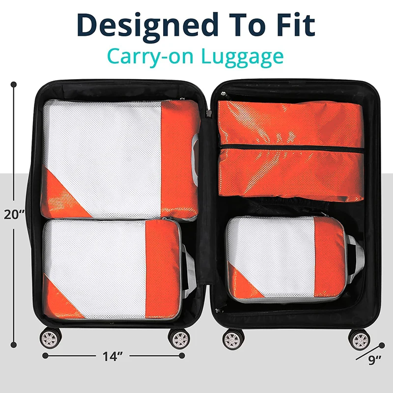 4pcs/set Portable Travel Packing Bag Thickened Waterproof Clothes Compression Storage Bag Shoes Clothes Travel Bags Packing Cube