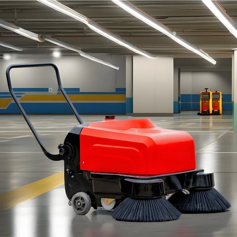 Street Sweeping Machine Walk Behind Industrial Floor Sweeper Battery Powered Road Cleaning Machine for Factory and Garden
