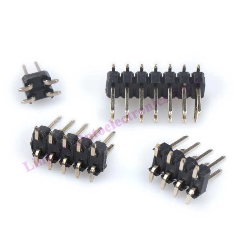 10Pcs 2.54mmPitch SMD SMT Double Row Male PIN Header 2*2/3/4/5/6/7/8/10/12/15/20/30/40 PIN Strip Connector