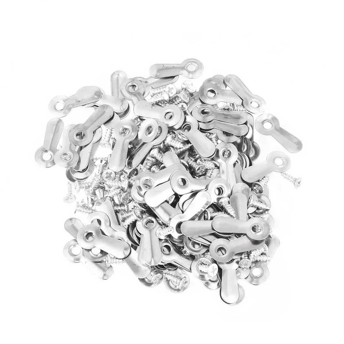 200Pcs Metal Back Sheet Screws for Picture Frames Wall-Friendly Hanging Kit Hardened Iron Core Angled Nails for Photo Cross