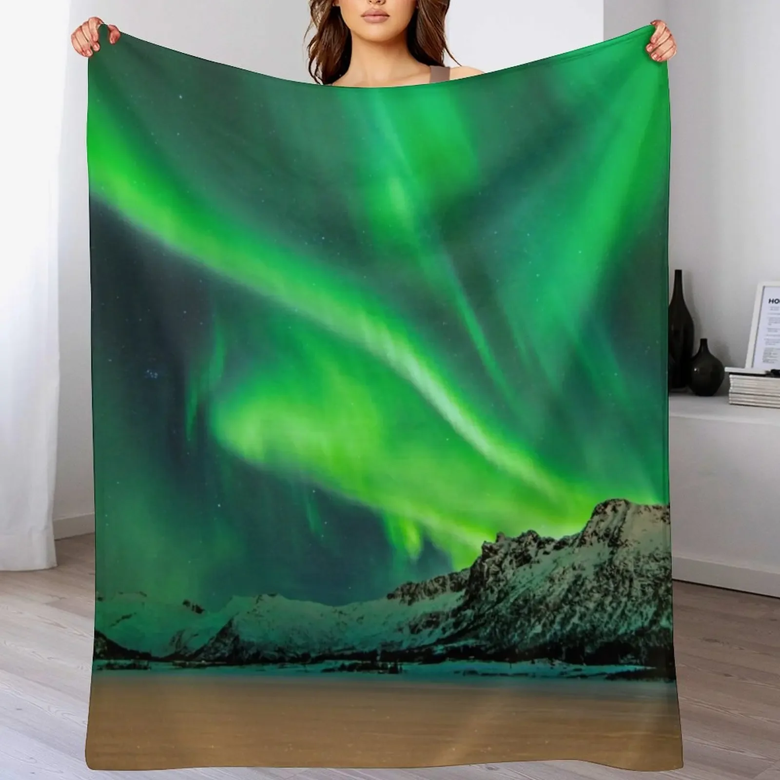 

Northern Lights - Aurora Borealis _ Winter Throw Blanket Cute Luxury Thicken anime Thins Blankets