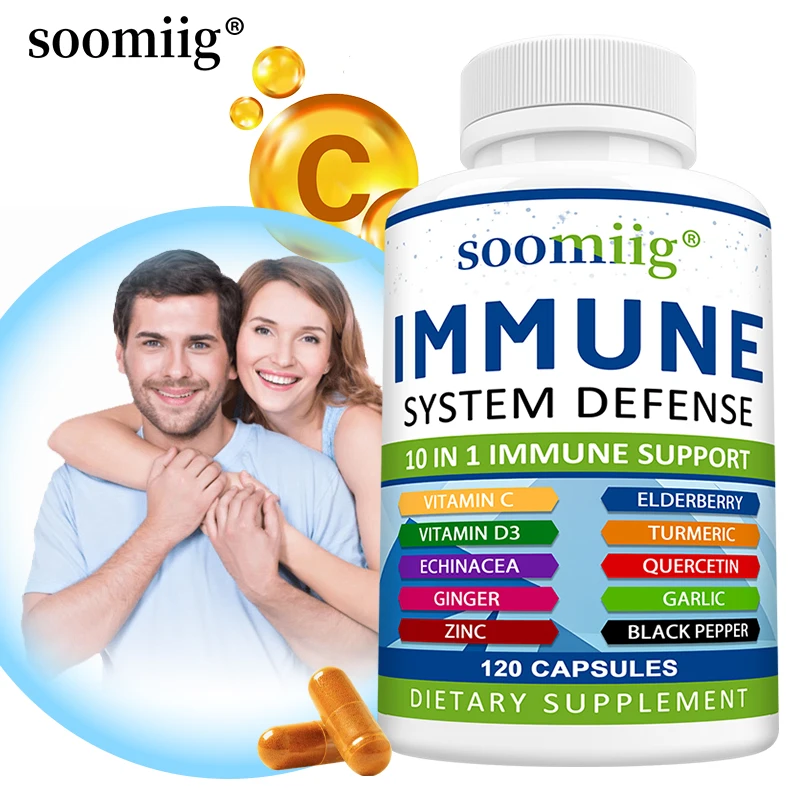 

Vitamin C 1000mg with Zinc 30mg Capsules - Immune System and Collagen Booster, Skin Health, Antioxidant Supplement
