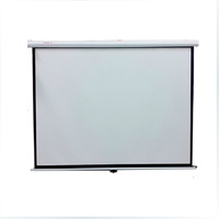 Projector Electric Screen 84 100 120 Inches 4:3 16:9 High-definition 3D White Fiberglass Projector Screen