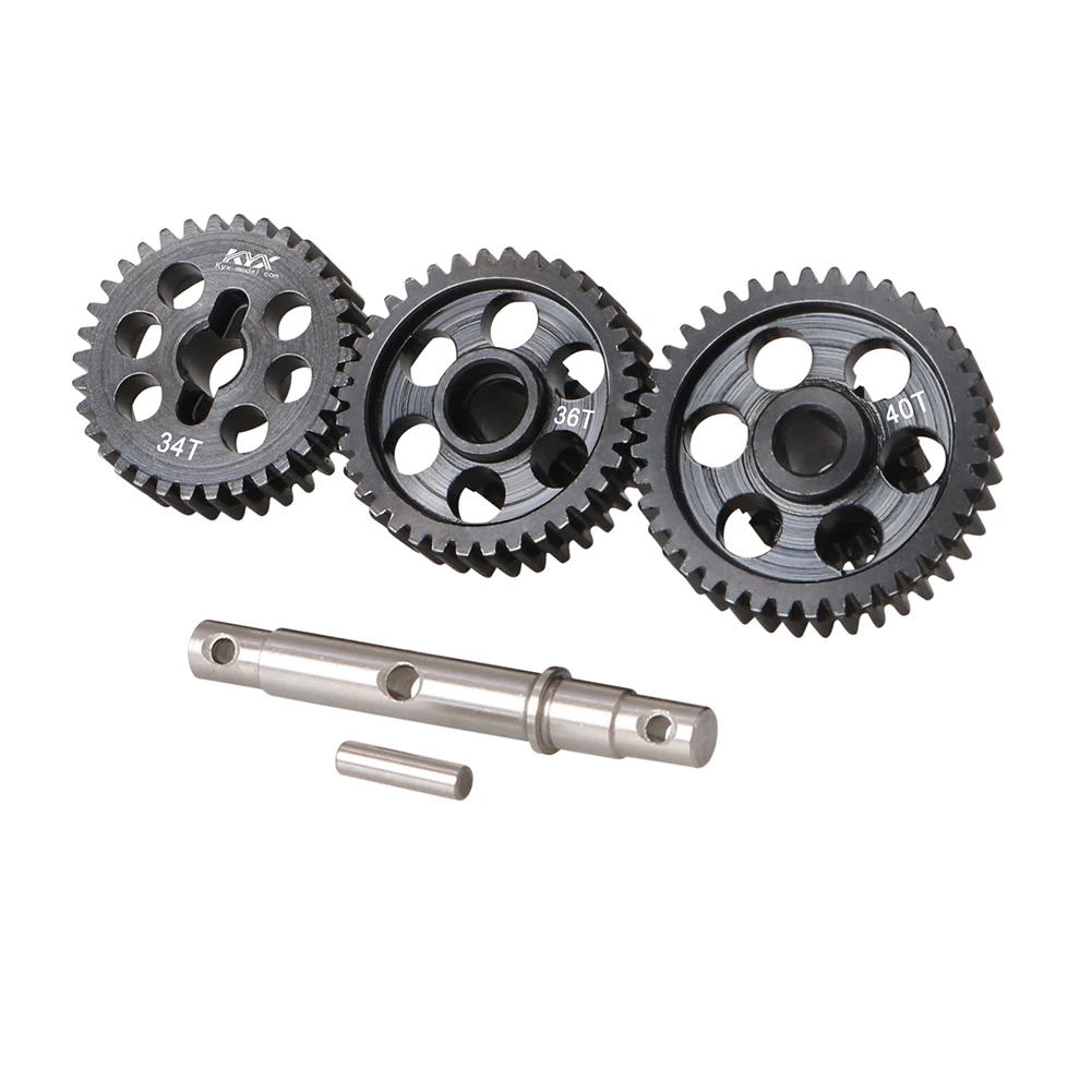 KYX Racing Hard Steel Transmission Gear Set Upgrades Parts Accessories for 1/18 RC Crawler Car Axial Capra UTB18