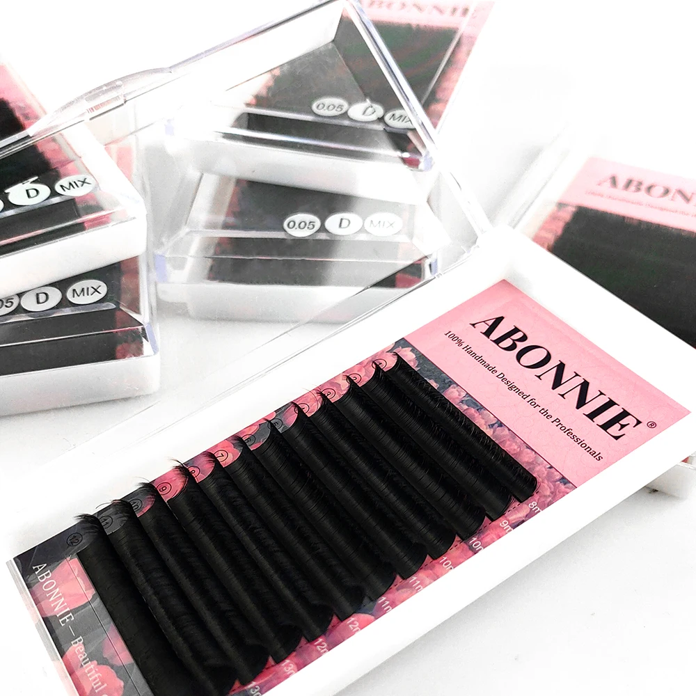 Abonnie Cashmere Easy Fan Matte Black Lashes Extensions C/CC/D/DD Volume Eyelashes Mega Cilios Fanning