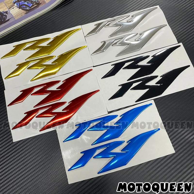For Yamaha YZF R1 YZF-R1 YZF1000 Motorcycle Body Shell Fairing 3D Label Emblem Logo Side Tank Pad Decoration Decals Stickers