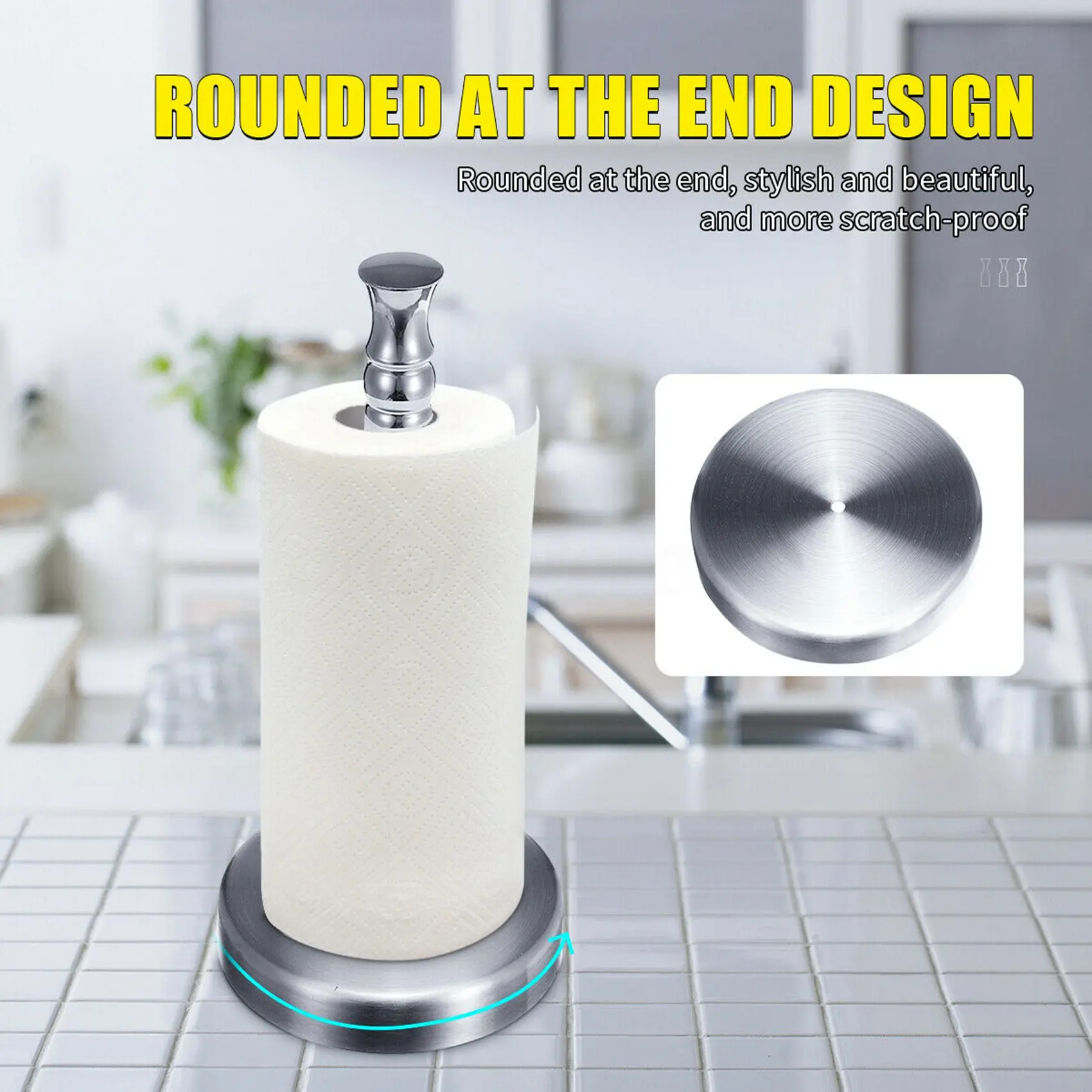 

Y42A-2X Вертикальная подставка для бумажных полотенец из нержавеющей стали для домашней кухонной столешницы