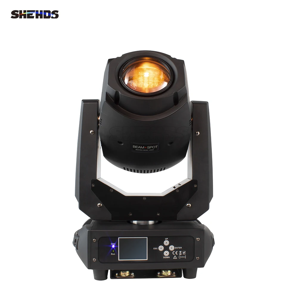 SHEHDS LED Beam Spot 200W Moving Head Light Multiple Color Patterns Stage Equipment DJ Disco DMX Projetor