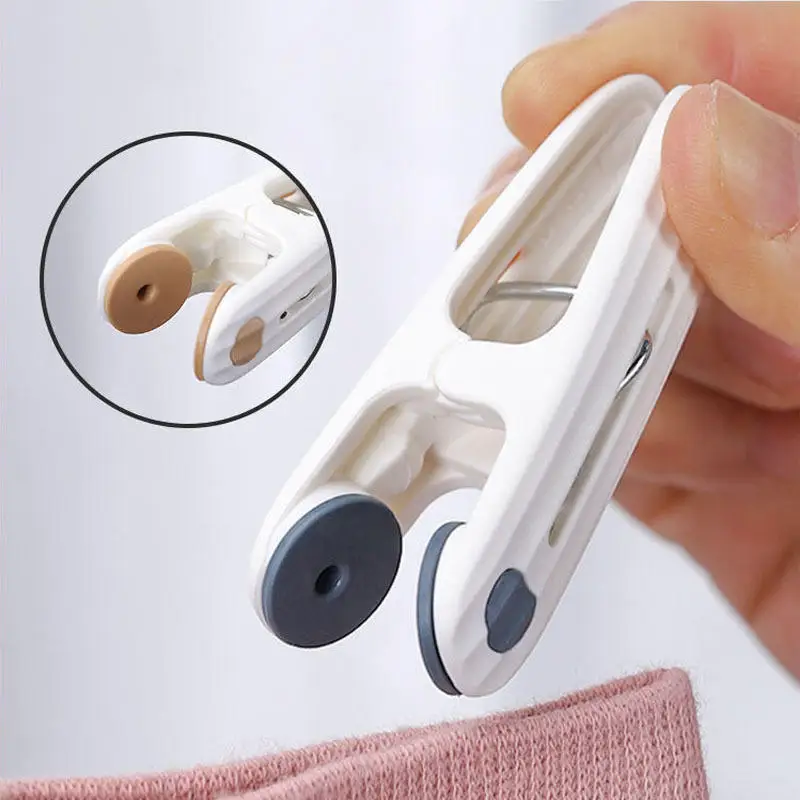 

12/24pcs Windproof Clothespins Air Drying Clothes Socks Underwear Fixed Pins Household Small Clips Food Snack Bag Sealing Clips