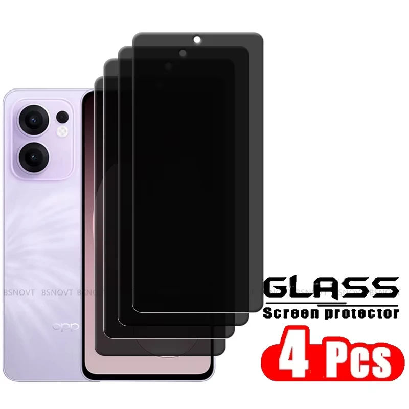 

4PCS Full Cover Anti-peep Temered Glass For Oppo Reno 8 8z 7 7Z 8T 5F 4 Reno 5Lite A98 5G A97 A95 A94 F17 Pro Screen Protector