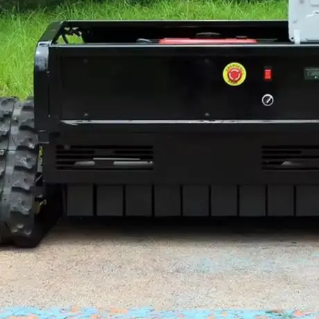 تخصيص صغيرة عالية الجودة 800 مللي متر عرض القطع التحكم عن بعد روبوت جزازة العشب المجنز للتقليم كفاءة #3