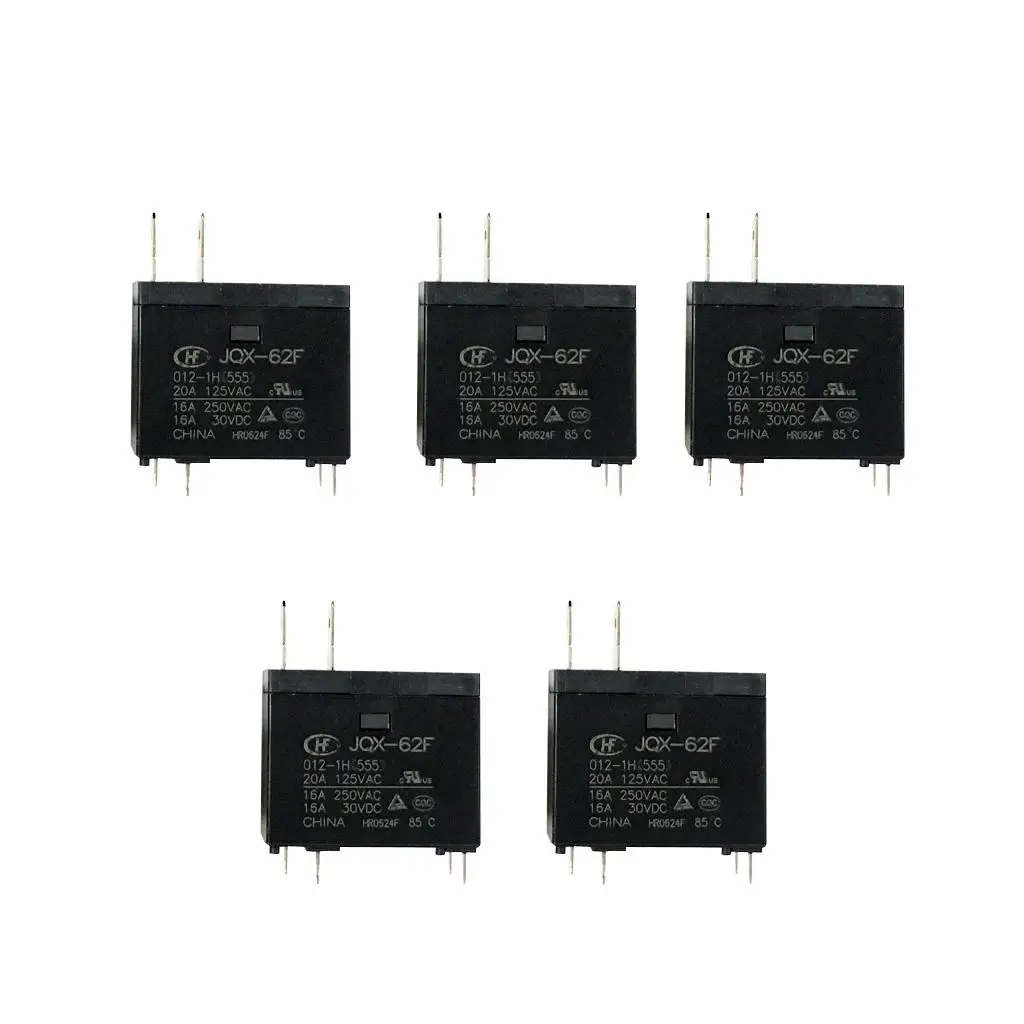 Water Heater Relay 12VDC Coil Microwave Oven NO Contact JQX 62F 012 1H Compact Size Durable Plastic Body