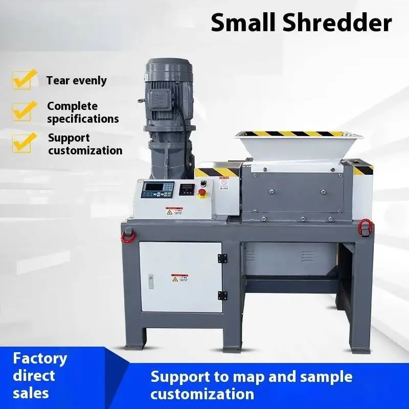 600 نوع التقطيع الهيدروليكي أحادي المحور كسارة صناعية، فيلم المنسوجة كيس القمامة هاين رئيس المواد كسارة