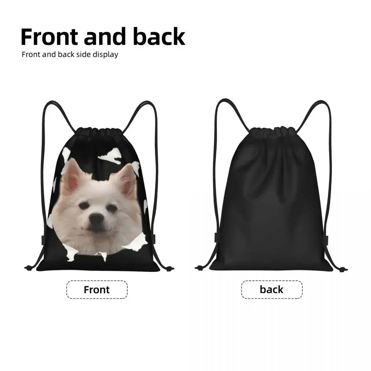 Sac de sport de proximité Spitz allemand drôle pour hommes et femmes, sac à dos de sport portable, sacs à dos de rangement pour animaux de compagnie, chiot, chien, entraînement