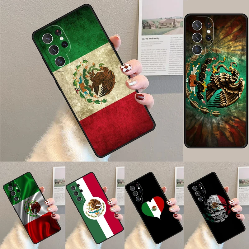 Чехол для Samsung Galaxy S24 Ultra S21 S22 S8 S9 S10E Note 10 20 Plus FE S23 Мексиканский Флаг, чехол для телефона