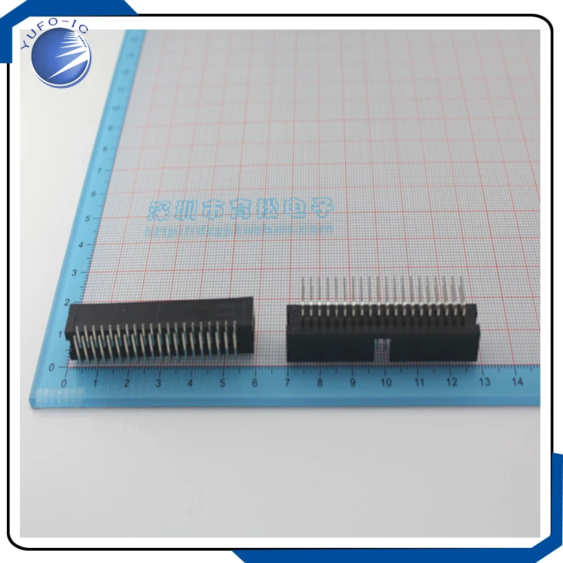 10PCS/LOT  A simple horn curved needle DC3-40P 40 foot spacing 2.54MM ISP interface JTAG socket