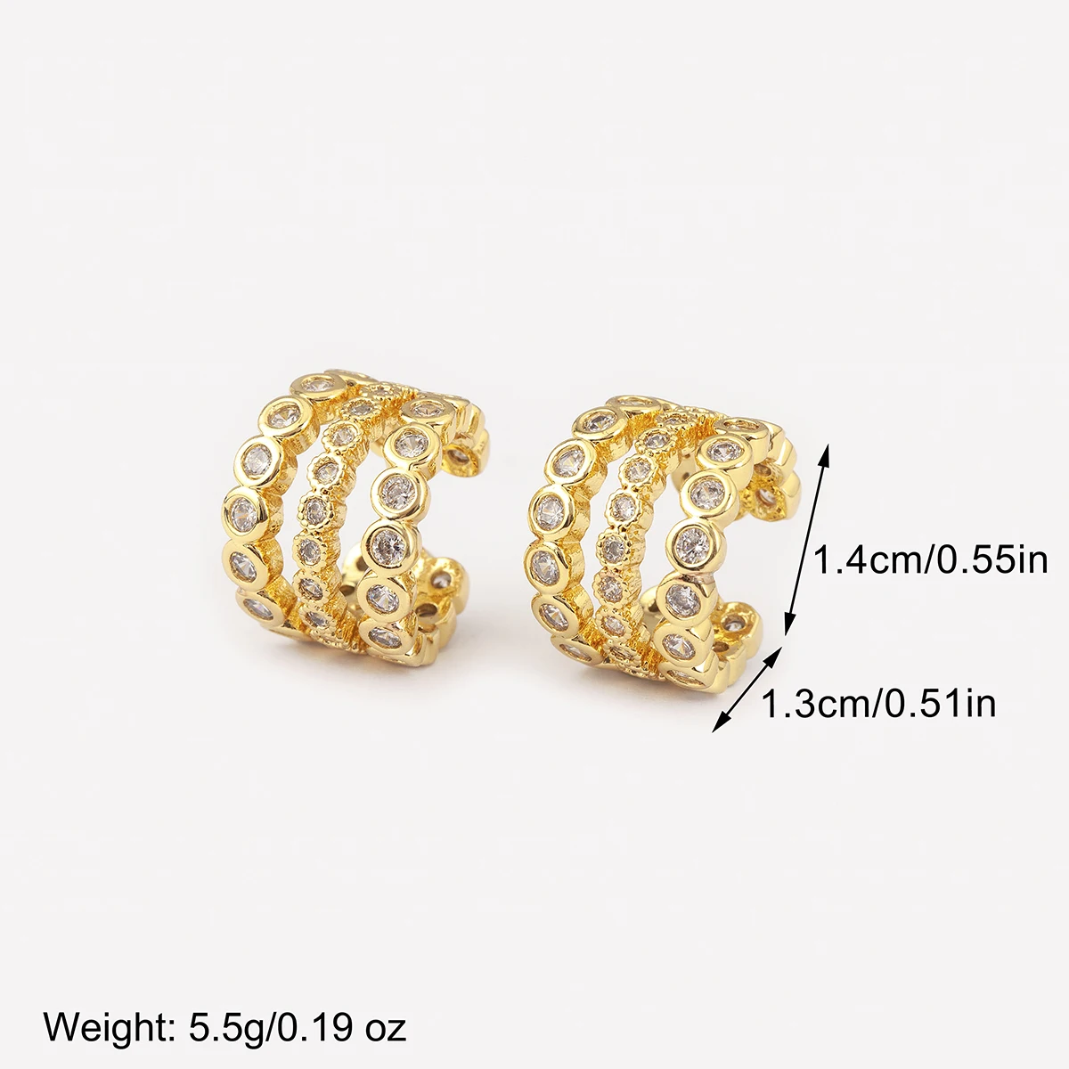 Nidin New Arrival Butterfly/Star Shape Fine No Piercings Clip Earrings For Women Single Multilayer Shine Zircon Ear Cuff Jewelry