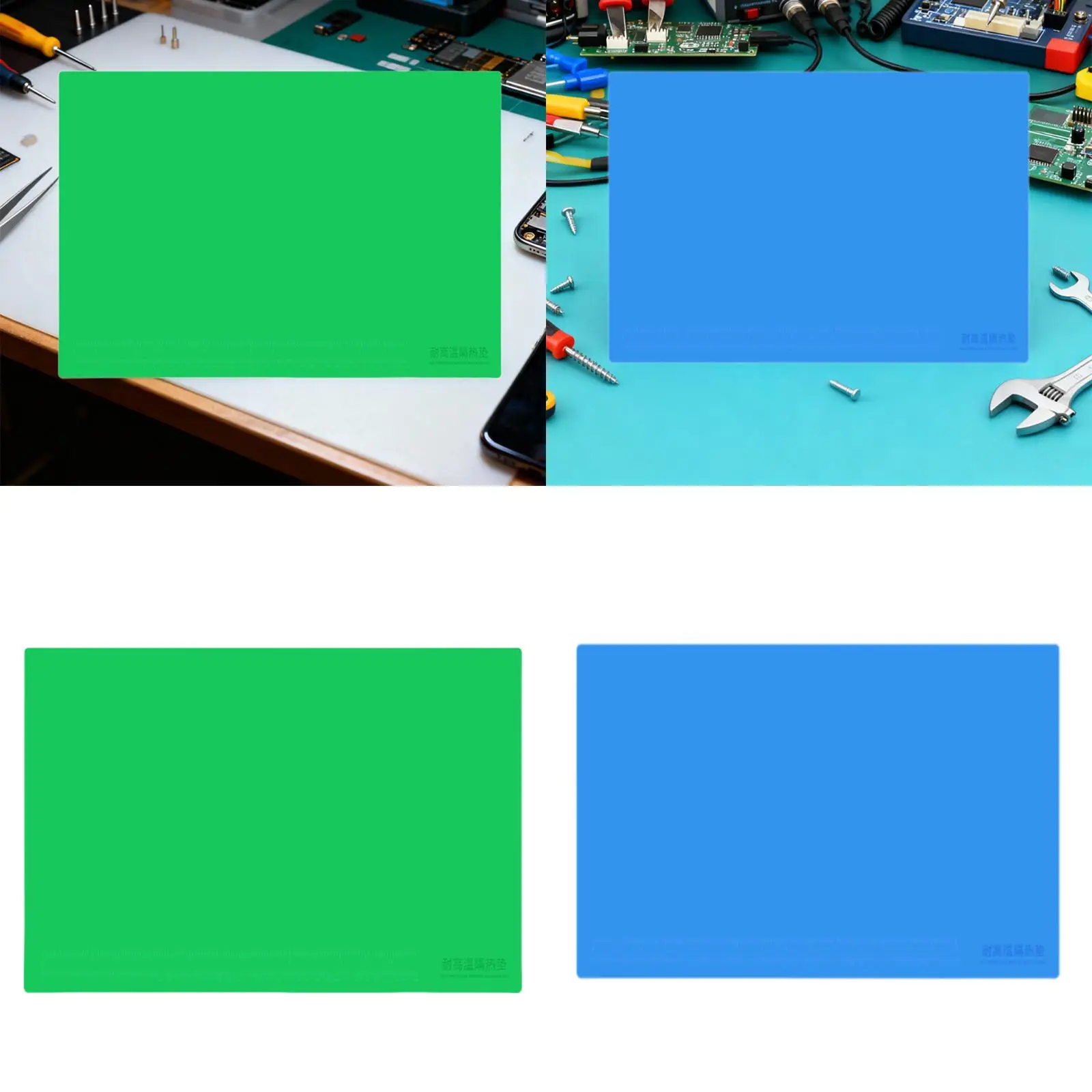 

Large Size Silicone Soldering Mat Heat Resistant Electronic Repair Pad Non Slip Work Mat for Desk Station