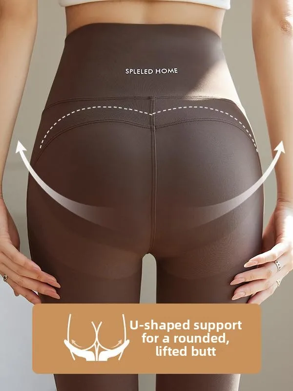 Fce forrado arcaskin calças de cintura alta fino ajuste yoga pilates calças femininas leggings apertados outono inverno faion plus size