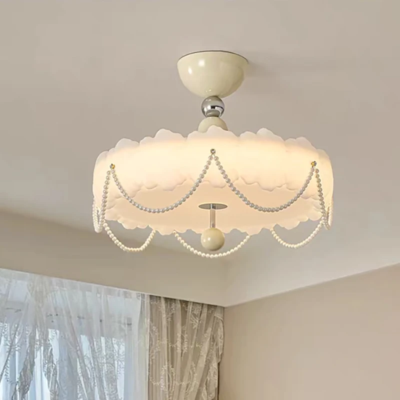 Cream Style Children's Room Bedroom Ceiling Lights Bubble Cloud Bear Light LED Warm Baby Room Boy Girl Bedroom Ceiling Lamps